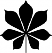 Point de croix monochrome feuilles/feuille6
