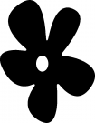 Point de croix monochrome fleurs/fleur10