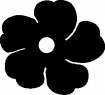 Point de croix monochrome fleurs/fleur2