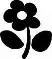 Point de croix monochrome fleurs/fleur3