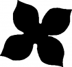 Point de croix monochrome fleurs/fleur4
