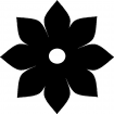 Point de croix monochrome fleurs/fleur5