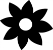 Point de croix monochrome fleurs/fleur9