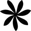 Point de croix monochrome fleurs/fleur11