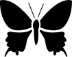 Point de croix monochrome papillons/papillon11