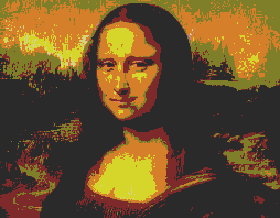 Mona Lisa reduced to 27 colors