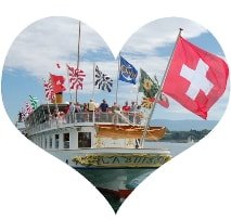 Bateau La Suisse à Genève, dans un coeur